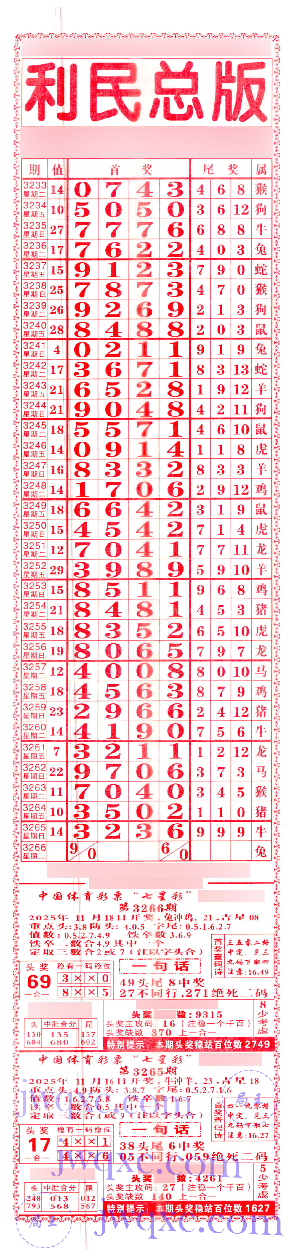 利民总版（直通车）