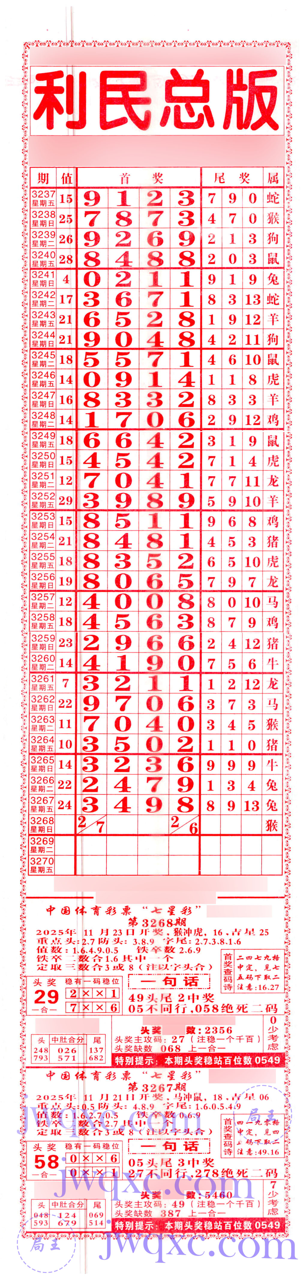 利民总版（直通车）